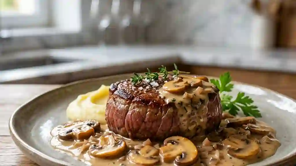 Tournedos fondant aux champignons crémeux - Photo de présentation