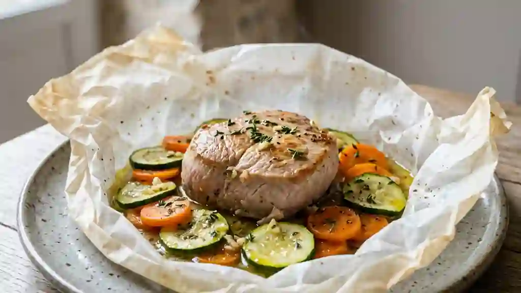 Tournedos de dinde fondant aux petits légumes - Photo de présentation