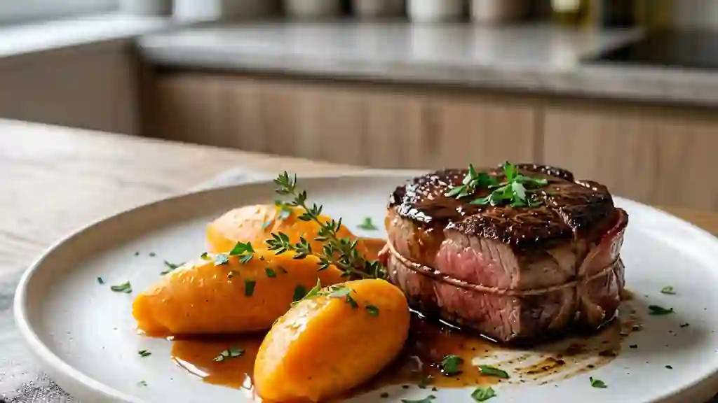 Tournedos poêlés et quenelles fondantes - Photo de présentation