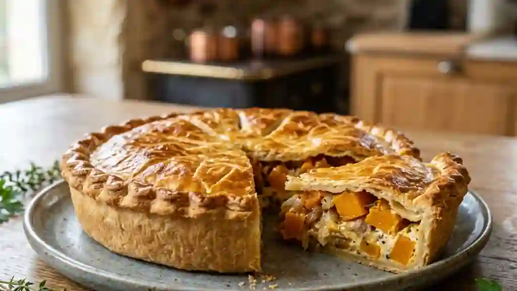 Tourte fondante à la courge et muscade - Photo de présentation