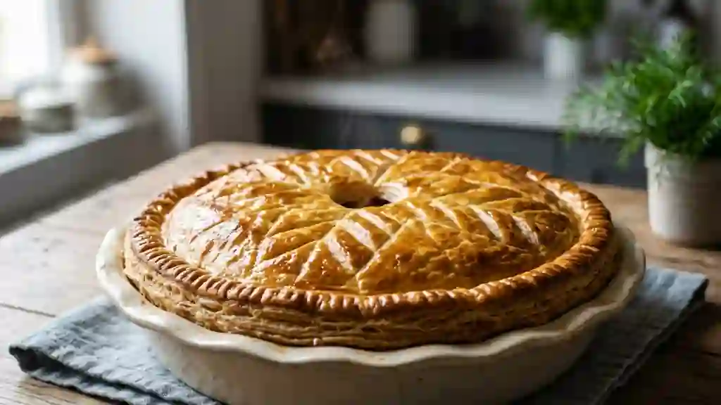 Tourte feuilletée au saumon et à l'aneth - Photo de présentation