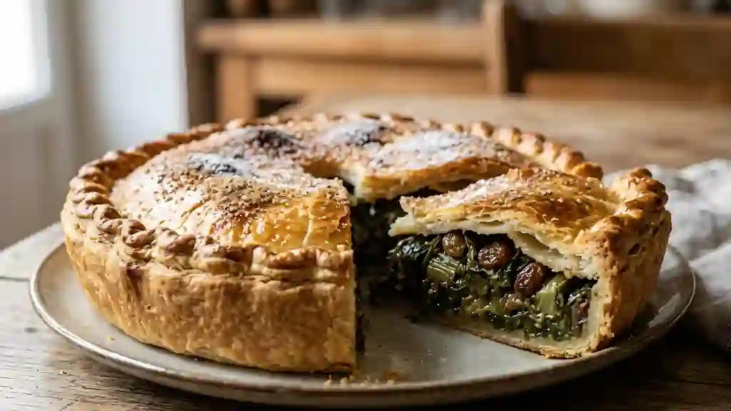 Tourte aux blettes fondante et sucrée - Photo de présentation
