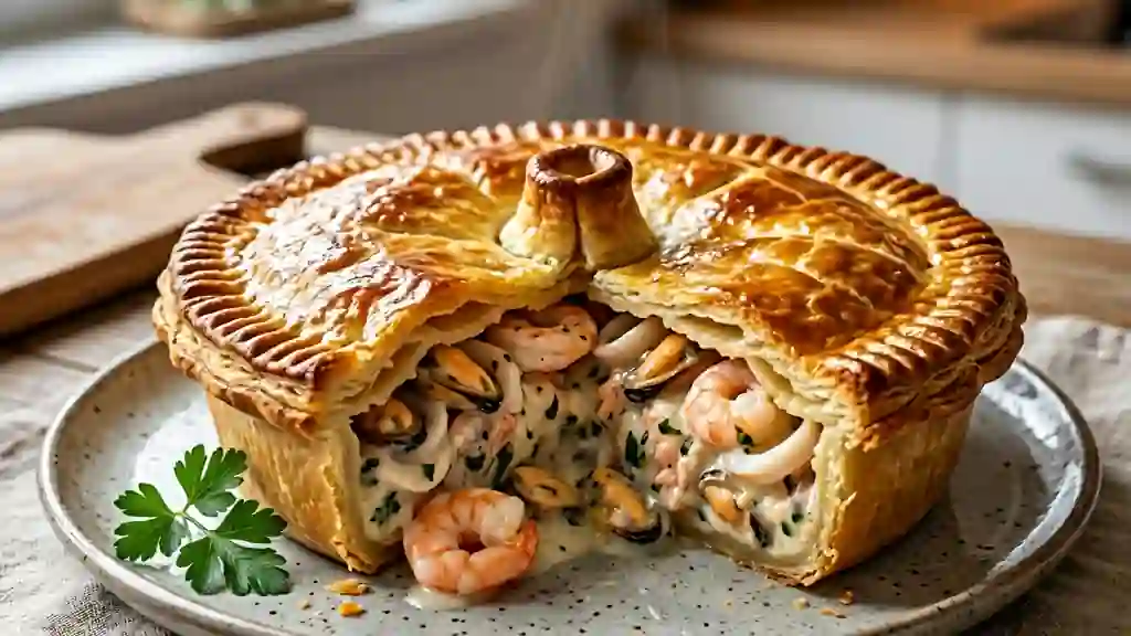 Tourte marine onctueuse et croustillante - Photo de présentation