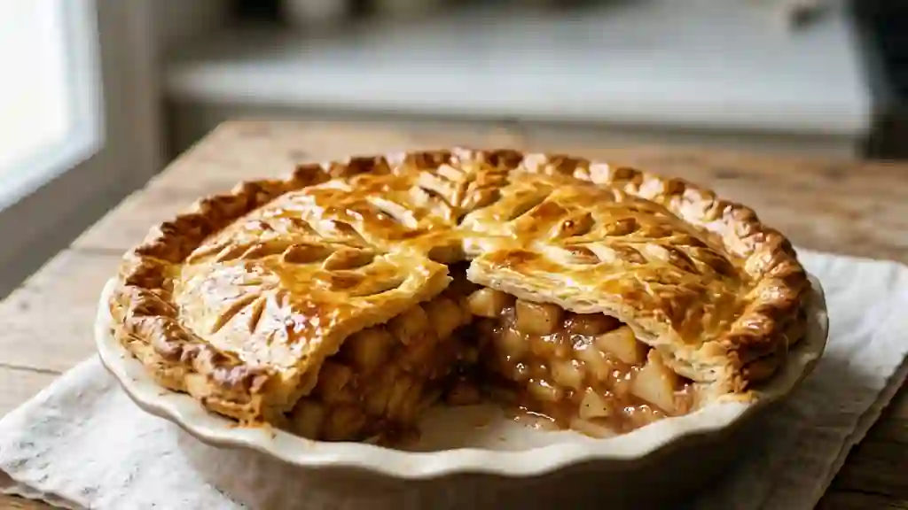 Tourte croustillante pommes-poires cannelle - Photo de présentation