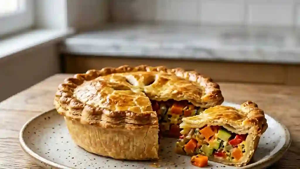 Tourte dorée aux légumes et herbes de Provence - Photo de présentation
