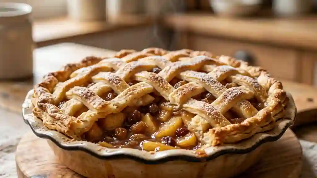 Tourte Croustillante Pommes-Cannelle et Raisins - Photo de présentation