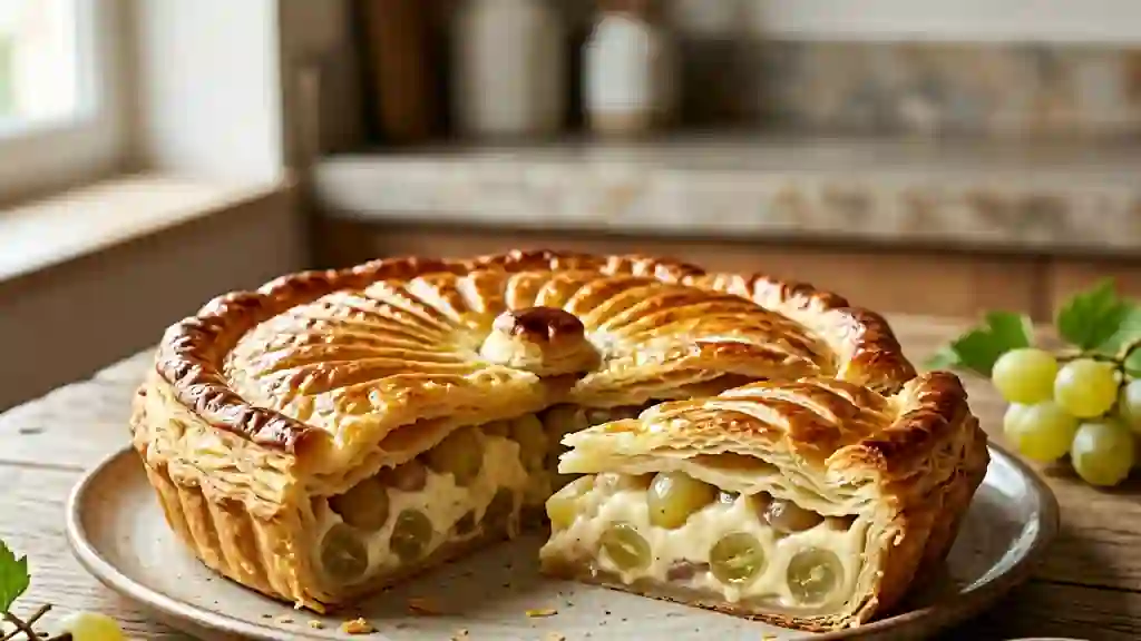 Tourte fondante aux raisins blancs - Photo de présentation