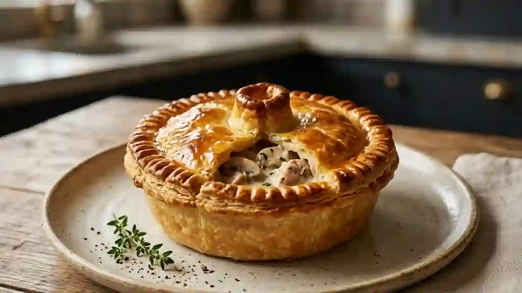 Tourte de lapin fondante aux champignons - Photo de présentation