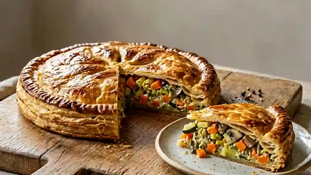 Tourte aux légumes fondants et pâte croustillante - Photo de présentation
