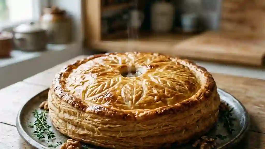 Tourte forestière croustillante au tofu et noix - Photo de présentation