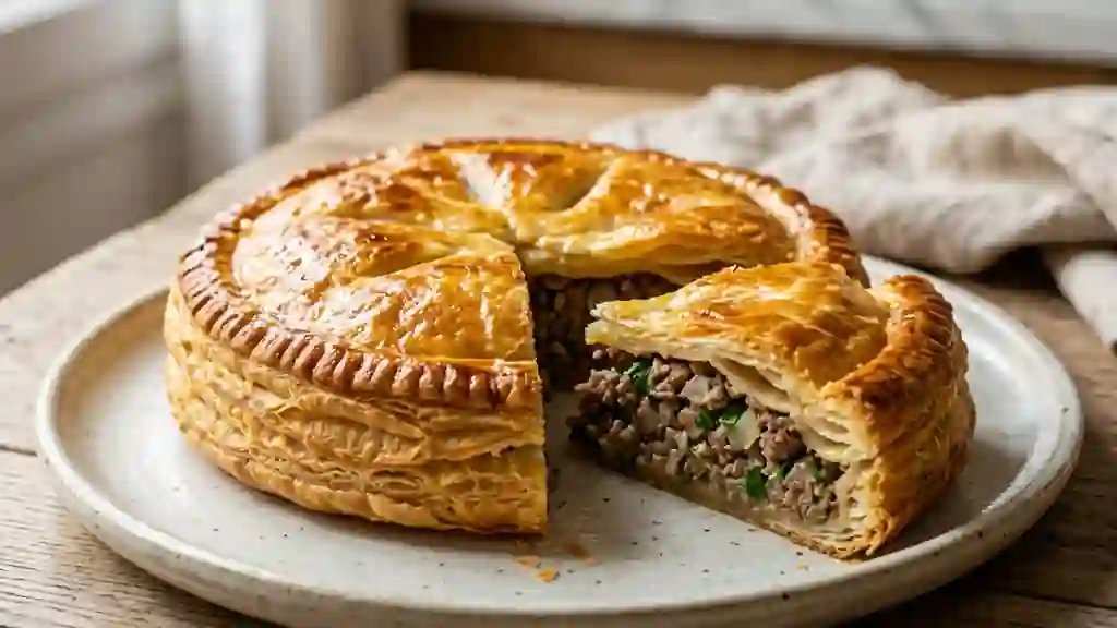 Tourte roumaine au bœuf croustillante - Photo de présentation