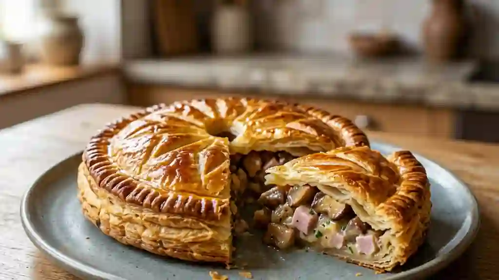 Tourte Croustillante Jambon et Cèpes - Photo de présentation