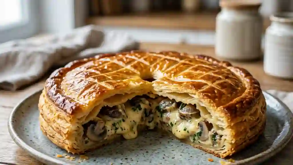 Tourte croustillante escargots et comté fondu - Photo de présentation