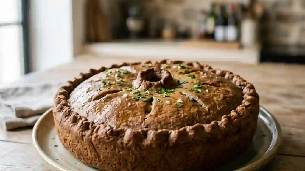 Tourte rustique châtaigne et brocciu crémeux - Photo de présentation