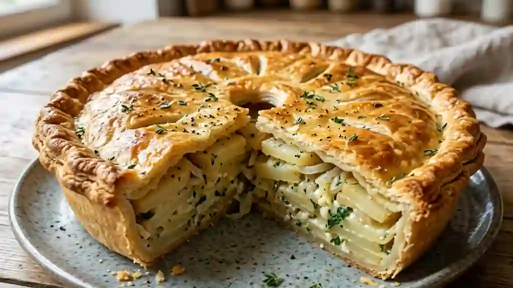 Tourte Fondante aux Pommes de Terre et Herbes - Photo de présentation