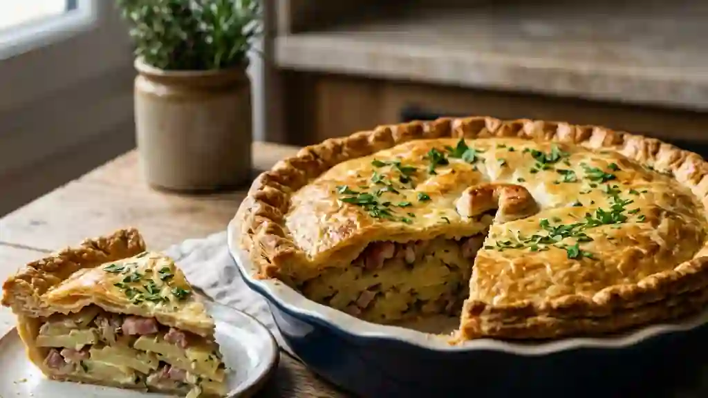 Tourte Fondante aux Pommes de Terre et Lard - Photo de présentation