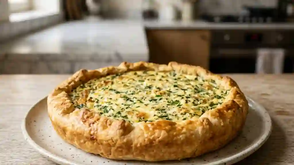 Tourte Fondante Ricotta et Persil Frais - Photo de présentation