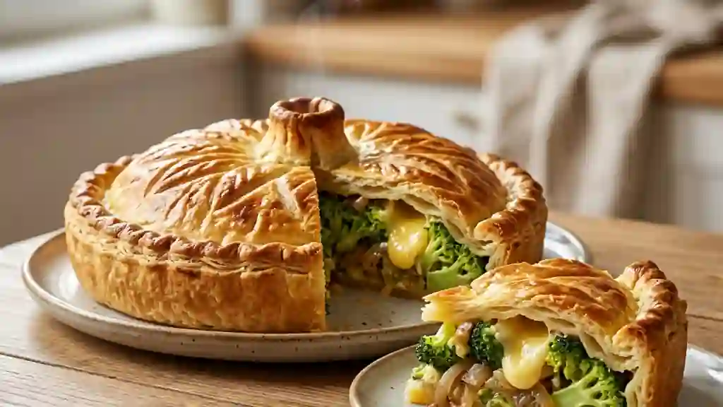 Tourte fondante au Munster et Brocolis - Photo de présentation