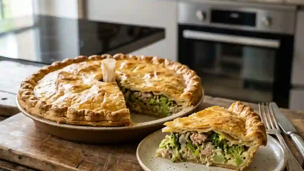 Tourte croustillante au thon et brocolis - Photo de présentation