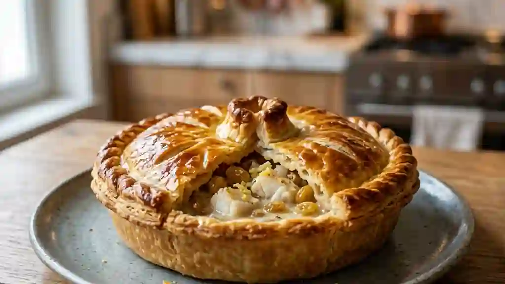 Tourte de poisson fondante au gingembre - Photo de présentation