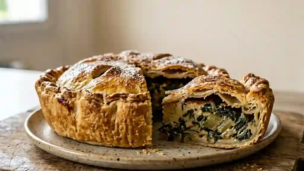 Tourte aux blettes fondante à la cannelle - Photo de présentation