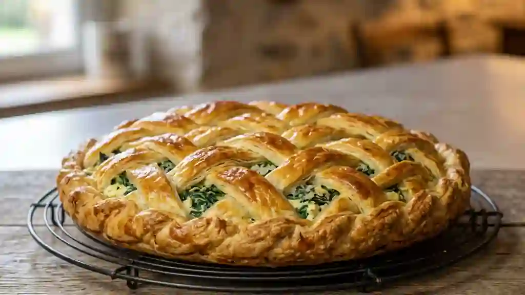Tourte Tressée Ricotta Épinards Fondante - Photo de présentation