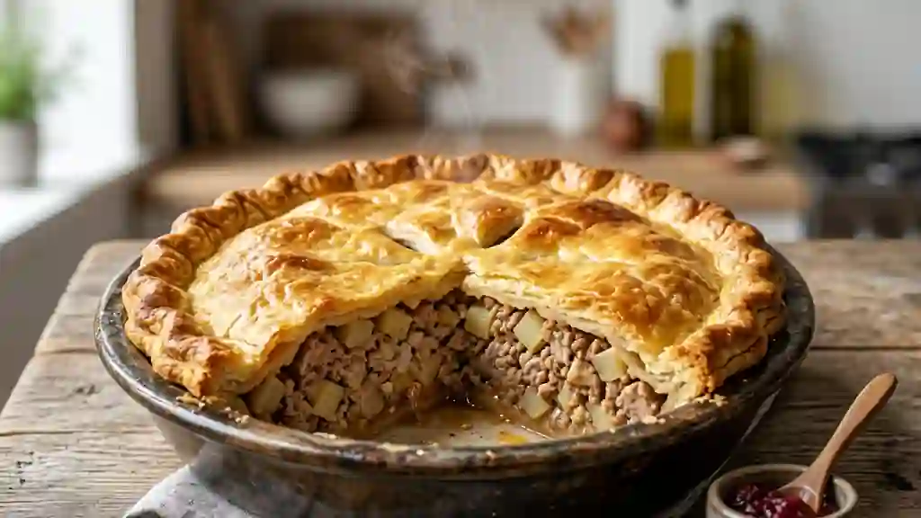 Tourtière Québécoise Fondante et Épicée - Photo de présentation