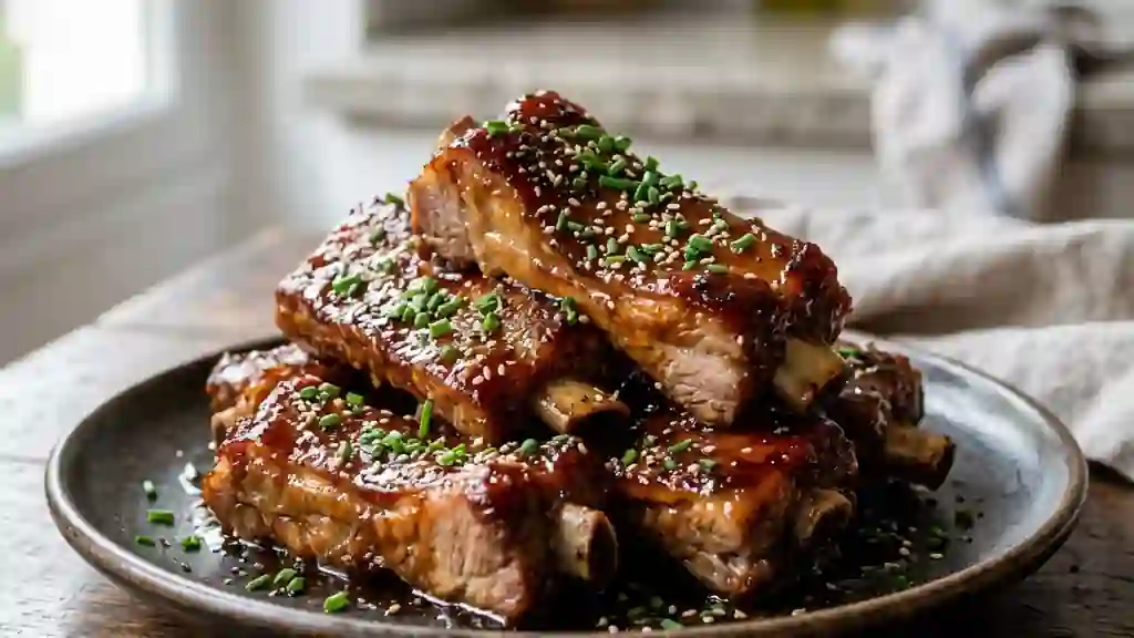 Travers de porc fondants et caramélisés - Photo de présentation