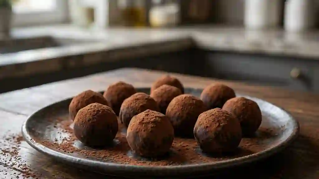Truffes fondantes au whisky et cacao - Photo de présentation