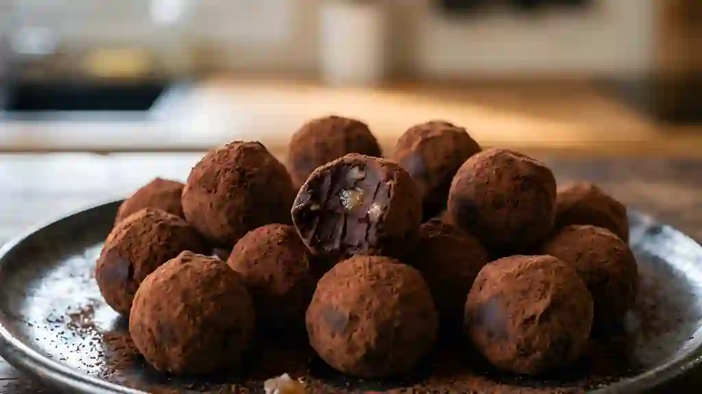 Truffes fondantes chocolat et marrons glacés - Photo de présentation