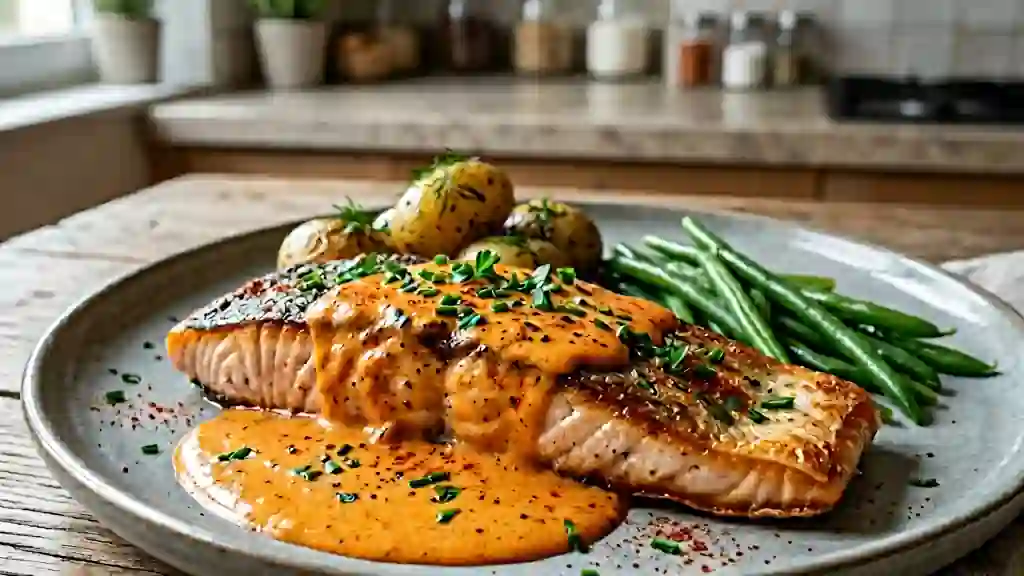 Truites fondantes à la crème de paprika - Photo de présentation
