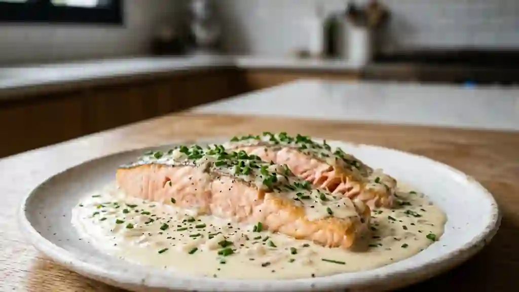 Truite de mer fondante au Champagne - Photo de présentation