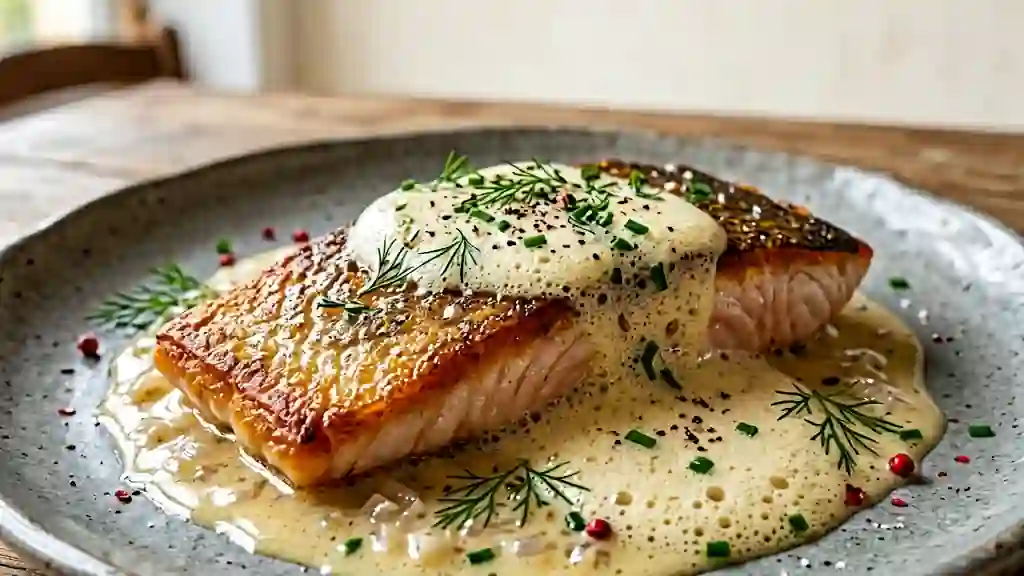 Truite Croustillante, Velouté Aérien au Riesling - Photo de présentation