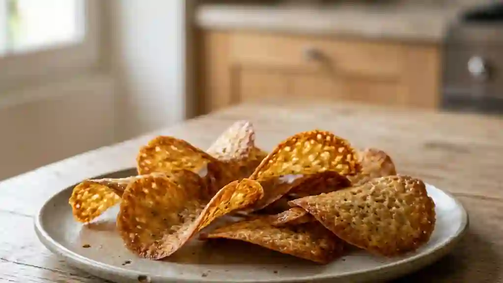 Fines tuiles craquantes banane et vanille - Photo de présentation