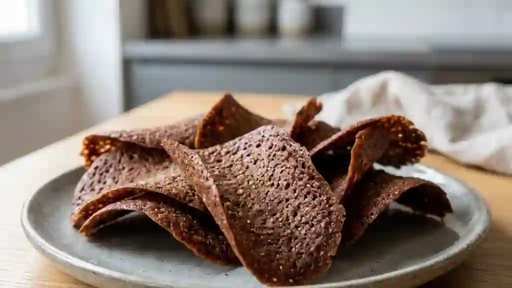 Tuiles craquantes au cacao et épices douces - Photo de présentation