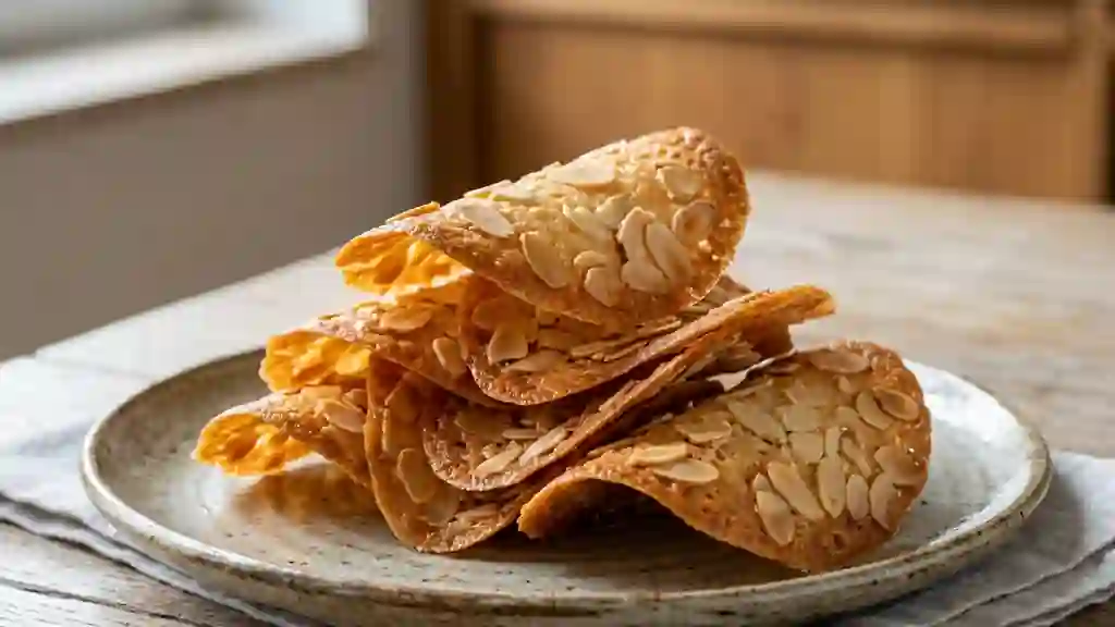Tuiles craquantes aux amandes effilées - Photo de présentation