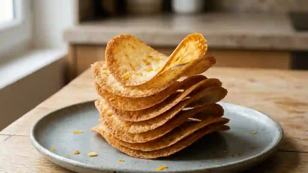 Fines tuiles craquantes aux zestes d'orange - Photo de présentation