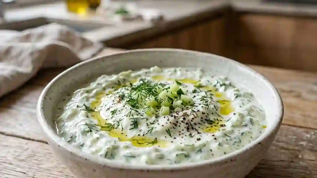 Tzatziki frais et crémeux à l'aneth - Photo de présentation