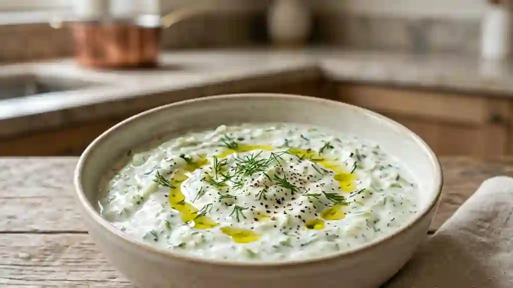 Tzatziki de concombre onctueux et frais - Photo de présentation