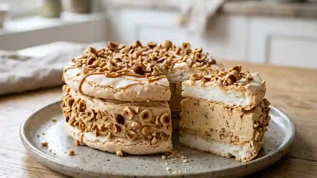 Vacherin croquant au praliné intense - Photo de présentation