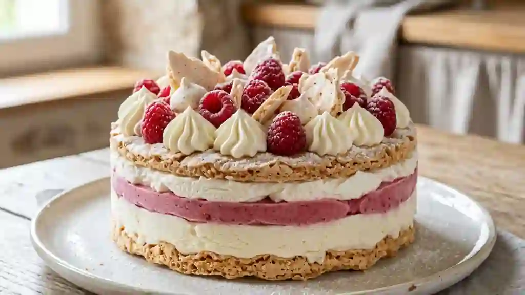 Vacherin glacé craquant vanille & framboise - Photo de présentation