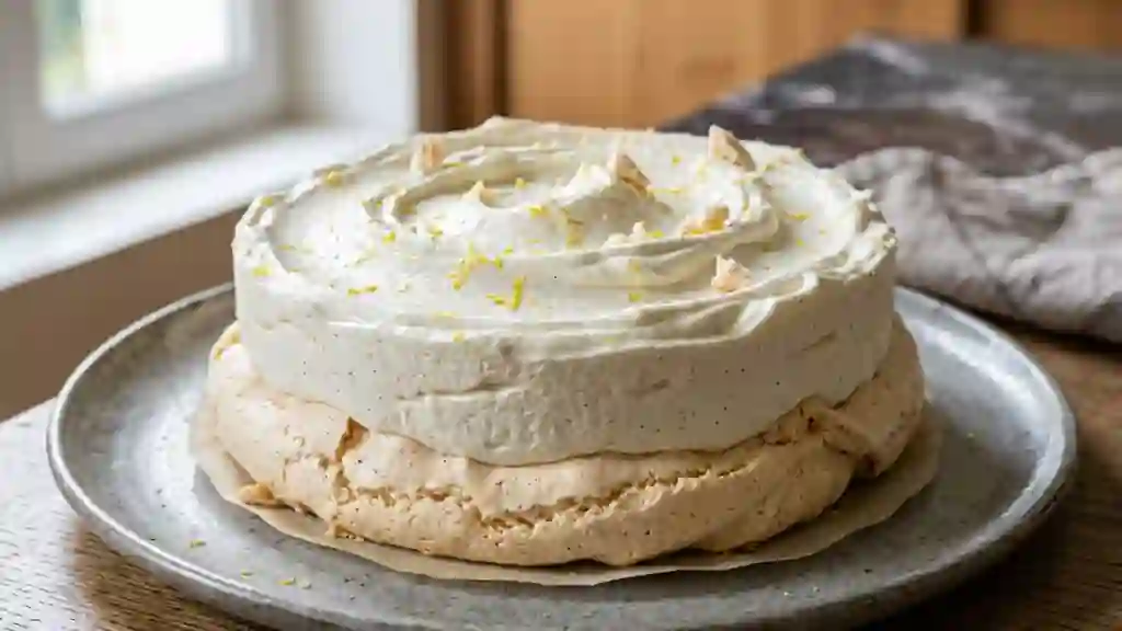 Vacherin glacé vanille et meringue craquante - Photo de présentation