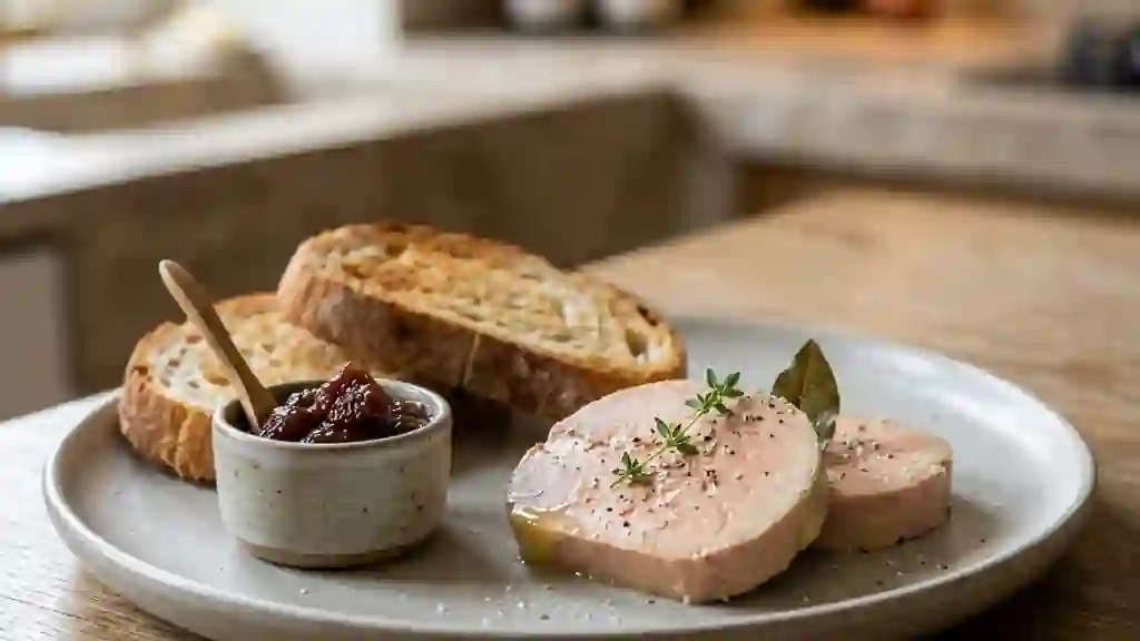 Foie gras fondant à la vapeur douce - Photo de présentation
