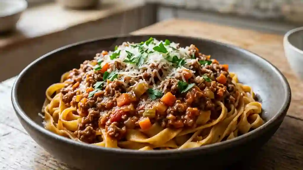 Bolognaise de veau crémeuse et fondante - Photo de présentation