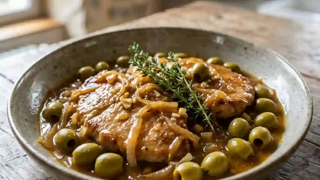 Veau fondant aux olives vertes et thym - Photo de présentation