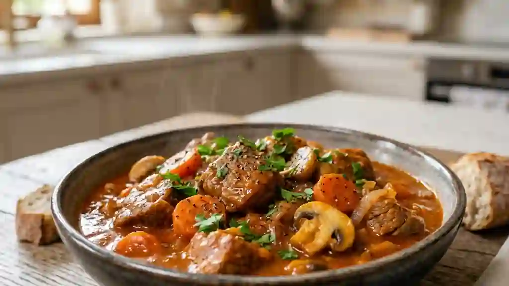 Veau Marengo fondant aux champignons - Photo de présentation