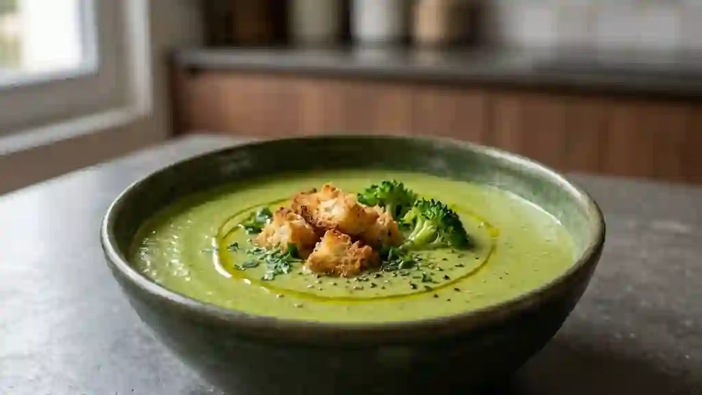 Velouté de brocoli soyeux et fondant - Photo de présentation