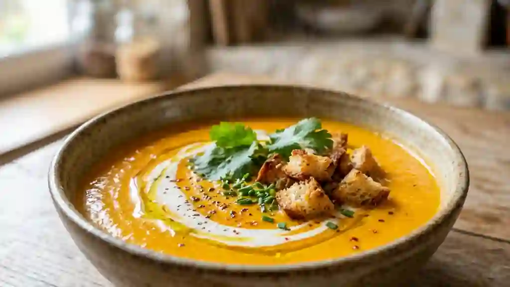 Velouté carotte coco onctueux et gingembre - Photo de présentation