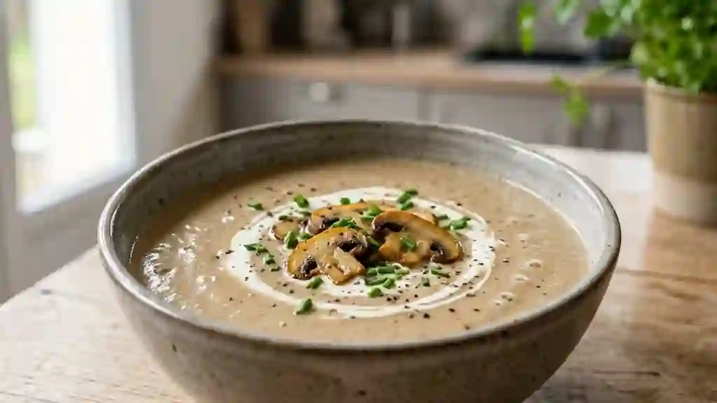 Velouté de champignons onctueux - Photo de présentation