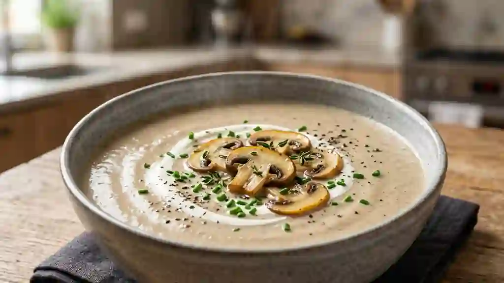 Velouté de champignons onctueux et boisé - Photo de présentation